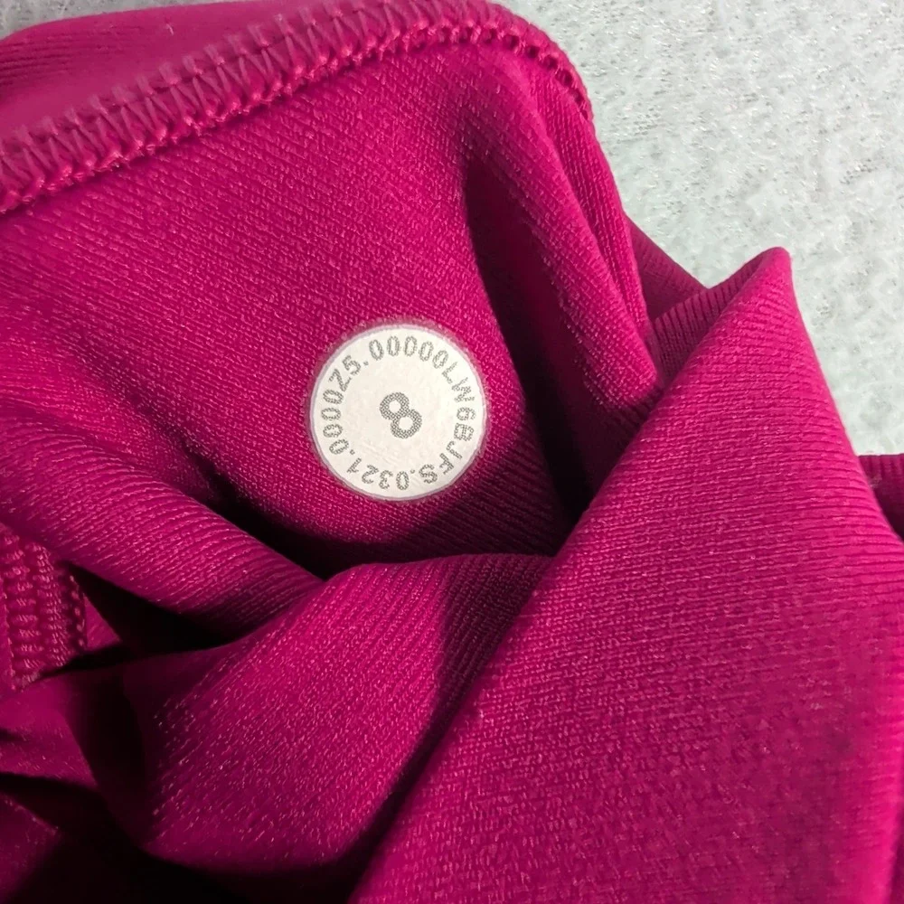 Lululemon Leggings Women 8‎ Pink Speed Up Crop Yoga Running Athletic Activewear
